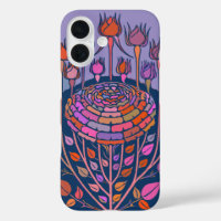 Kleurrijke  Floral Art in Paars en blauw