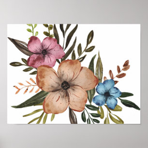 Kleurrijke Floral Art Poster