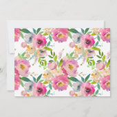 Kleurrijke Floral BABY Douche Uitnodigingen (Achterkant)