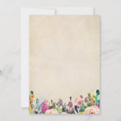 Kleurrijke Floral Baby Sprinkle uitnodigingen, Kaart (Achterkant)