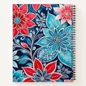 Kleurrijke Floral Batik Art Spiral Notitieboek (Achterkant)