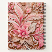 Kleurrijke Floral Batik Art Spiral Notitieboek (Achterkant)
