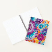 Kleurrijke Floral Batik Art Spiral Notitieboek (Binnen)