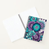 Kleurrijke Floral Batik Art Spiral Notitieboek (Binnen)