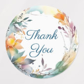 Kleurrijke Floral Border met dank u Labels (Design 1)