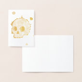 Kleurrijke Floral Burst Skull Folie Kaarten (Display)