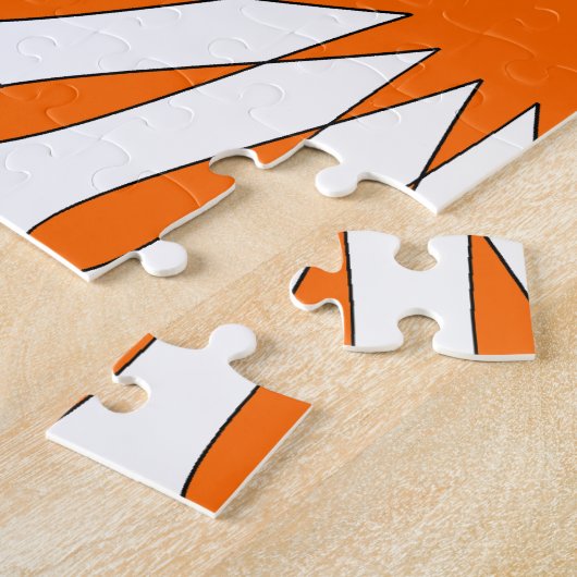 Kleurrijke Floral Burst Skull Waterverf Legpuzzel (Zijkant)