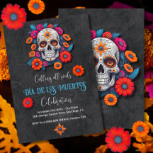 Kleurrijke Floral Calavera Dia de los Muertos