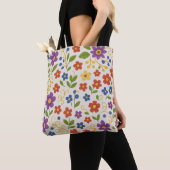 Kleurrijke Floral-Canvas tas (Dichtbij)