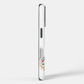 Kleurrijke Floral Cat Art iPhone Case (Achterkant / Rechts)