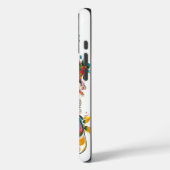 Kleurrijke Floral Cat Art iPhone Case (Achterkant / Links)