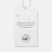 Kleurrijke Floral Custom-Branded Happy Holiday Cadeaulabel (Achterkant)