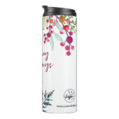 Kleurrijke Floral Custom Corporate Happy Holiday Thermosbeker (Geroteerd rechts)
