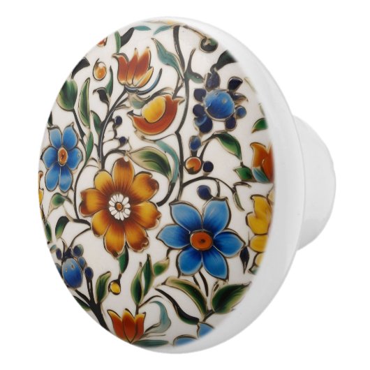 Kleurrijke Floral Custom keramische knop (Rechts)