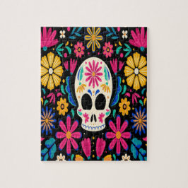 Kleurrijke Floral Day of the Dead Legpuzzel