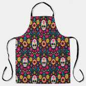 Kleurrijke Floral Day of the Dead Schort (Voorkant)