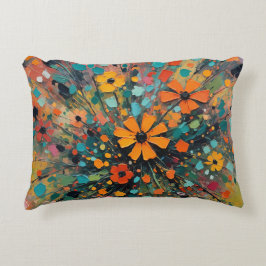 Kleurrijke floral design accent kussen