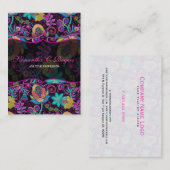 Kleurrijke Floral Design glaskralen look Visitekaartje (Voorkant / Achterkant)