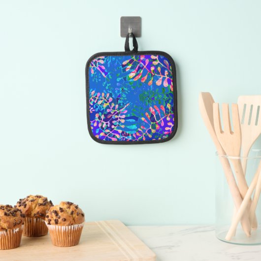 Kleurrijke Floral Design Oven Mitt Pannenlap (Insitu(Ophanging))