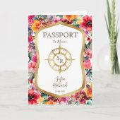 Kleurrijke Floral Destination Trouwpaspoort (Voorkant)
