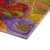 Kleurrijke Floral Dragon snijplank (Hoek)