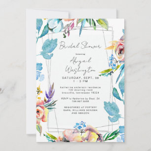 Kleurrijke Floral Elegance Vrijgezellenfeest Kaart