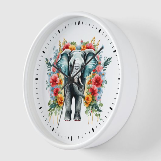 Kleurrijke Floral Elephant (Hoek)