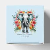 Kleurrijke Floral Elephant Bedankdoosjes (Bovenkant)