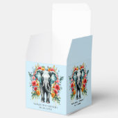 Kleurrijke Floral Elephant Bedankdoosjes (Geopend)