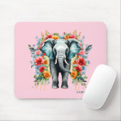 Kleurrijke Floral Elephant Muismat (Met muis)