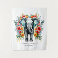 Kleurrijke Floral Elephant