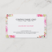 Kleurrijke Floral Explosion Bruiloft Planner Ontwe Visitekaartje (Achterkant)