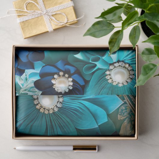 Kleurrijke Floral Fabric Art Tissue Papier (Geschenk)