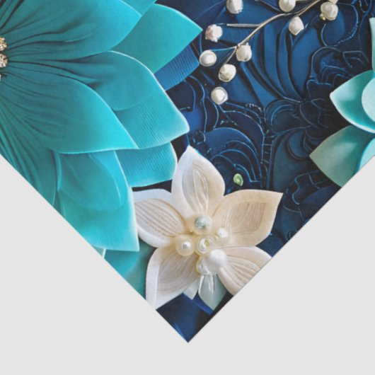 Kleurrijke Floral Fabric Art Tissue Papier (Detail)