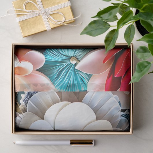 Kleurrijke Floral Fabric Art Tissue Papier (Geschenk)