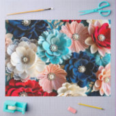 Kleurrijke Floral Fabric Art Tissue Papier (Craft)