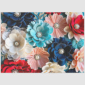 Kleurrijke Floral Fabric Art Tissue Papier (Voorkant)