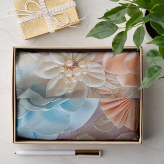 Kleurrijke Floral Fabric Art Tissue Papier (Geschenk)