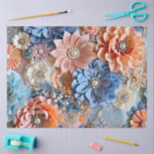 Kleurrijke Floral Fabric Art Tissue Papier (Craft)