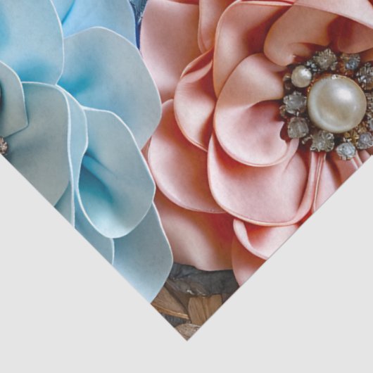 Kleurrijke Floral Fabric Art Tissue Papier (Detail)