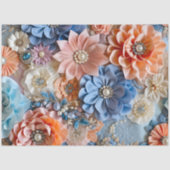Kleurrijke Floral Fabric Art Tissue Papier (Voorkant)