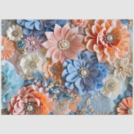 Kleurrijke Floral Fabric Art Tissue Papier