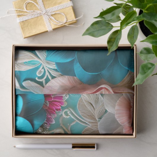 Kleurrijke Floral Fabric Art Tissue Papier (Geschenk)