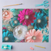 Kleurrijke Floral Fabric Art Tissue Papier (Craft)