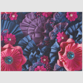 Kleurrijke Floral Fabric Art Tissue Papier