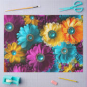 Kleurrijke Floral Fabric Art Tissue Papier (Craft)