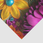 Kleurrijke Floral Fabric Art Tissue Papier (Detail)