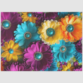 Kleurrijke Floral Fabric Art Tissue Papier