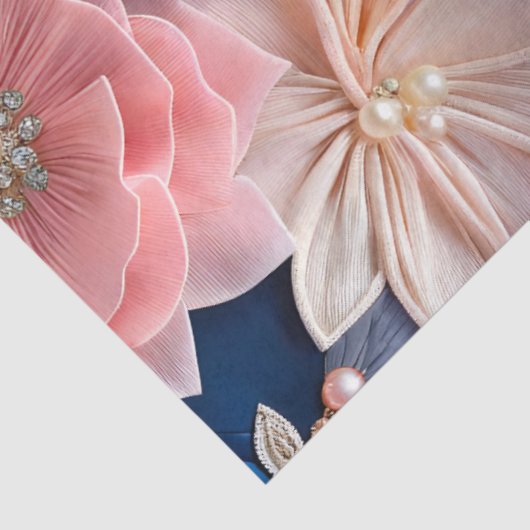 Kleurrijke Floral Fabric Art Tissue Papier (Detail)