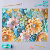 Kleurrijke Floral Fabric Art Tissue Papier (Craft)